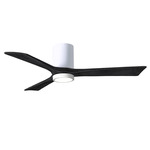 Irene Hugger Ceiling Fan - Gloss White / Matte Black