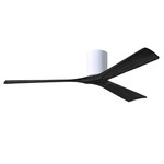 Irene Hugger Ceiling Fan - Gloss White / Matte Black