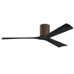 Irene Hugger Ceiling Fan - Walnut / Matte Black