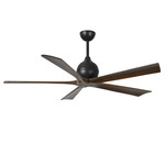 Irene Ceiling Fan - Matte Black / Walnut