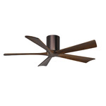 Irene Hugger Ceiling Fan - Brushed Bronze / Walnut Tone