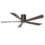 Irene Hugger Ceiling Fan - Brushed Bronze / Walnut Tone