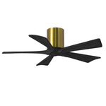 Irene Hugger Ceiling Fan - Brushed Brass / Matte Black