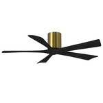 Irene Hugger Ceiling Fan - Brushed Brass / Matte Black