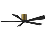 Irene Hugger Ceiling Fan - Brushed Brass / Matte Black