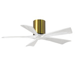 Irene Hugger Ceiling Fan - Brushed Brass / Matte White