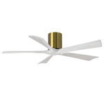 Irene Hugger Ceiling Fan - Brushed Brass / Matte White