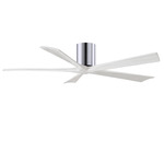 Irene Hugger Ceiling Fan - Polished Chrome / Matte White