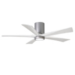 Irene Hugger Ceiling Fan - Brushed Nickel / Matte White