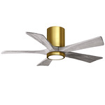 Irene Hugger Ceiling Fan - Brushed Brass / Barn Wood