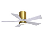 Irene Hugger Ceiling Fan - Brushed Brass / Matte White