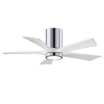 Irene Hugger Ceiling Fan - Polished Chrome / Matte White