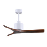 Mollywood Ceiling Fan - Matte White / Walnut Tone