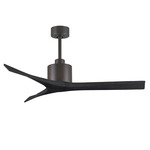 Mollywood Ceiling Fan - Textured Bronze / Matte Black