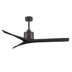 Mollywood Ceiling Fan - Textured Bronze / Matte Black