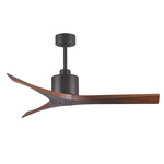 Mollywood Ceiling Fan - Textured Bronze / Walnut Tone
