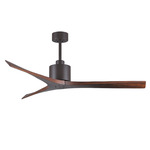 Mollywood Ceiling Fan - Textured Bronze / Walnut Tone