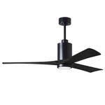 Patricia Ceiling Fan With Light - Matte Black / Matte Black