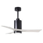 Patricia Ceiling Fan With Light - Matte Black / Matte White