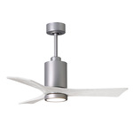 Patricia Ceiling Fan With Light - Brushed Nickel / Matte White