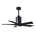 Patricia Ceiling Fan With Light - Matte Black / Matte Black