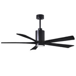 Patricia Ceiling Fan With Light - Matte Black / Matte Black