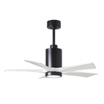 Patricia Ceiling Fan With Light - Matte Black / Matte White