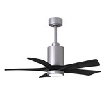 Patricia Ceiling Fan With Light - Brushed Nickel / Matte Black
