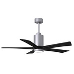 Patricia Ceiling Fan With Light - Brushed Nickel / Matte Black