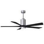 Patricia Ceiling Fan With Light - Brushed Nickel / Matte Black