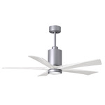 Patricia Ceiling Fan With Light - Brushed Nickel / Matte White