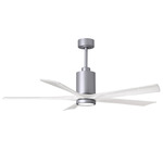 Patricia Ceiling Fan With Light - Brushed Nickel / Matte White