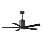 Patricia Ceiling Fan With Light - Textured Bronze / Matte Black