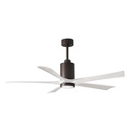 Patricia Ceiling Fan With Light - Textured Bronze / Matte White