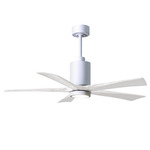 Patricia Ceiling Fan With Light - Gloss White / Matte White