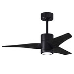 Super Janet Ceiling Fan with Light - Matte Black / Matte Black