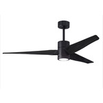 Super Janet Ceiling Fan with Light - Matte Black / Matte Black