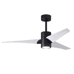 Super Janet Ceiling Fan with Light - Matte Black / Matte White