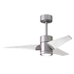 Super Janet Ceiling Fan with Light - Brushed Nickel / Matte White