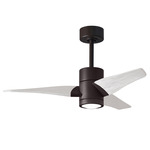 Super Janet Ceiling Fan with Light - Textured Bronze / Matte White