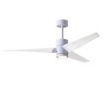 Super Janet Ceiling Fan with Light - Gloss White / Matte White