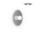 Bola Disc Wall / Ceiling Light - Gunmetal / Opaline