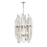 Bova Pendant - Polished Nickel / Clear