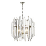 Bova Pendant - Polished Nickel / Clear