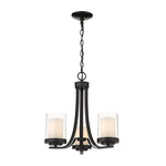 Willow Chandelier - Matte Black / Clear/ Opal