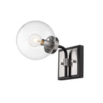 Parsons Wall Sconce - Brushed Nickel / Clear