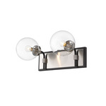 Parsons Bathroom Vanity Light - Brushed Nickel / Clear