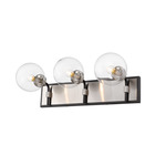 Parsons Bathroom Vanity Light - Brushed Nickel / Clear