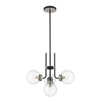 Parsons Chandelier - Brushed Nickel / Clear