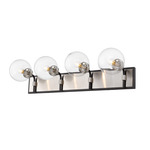 Parsons Bathroom Vanity Light - Brushed Nickel / Clear